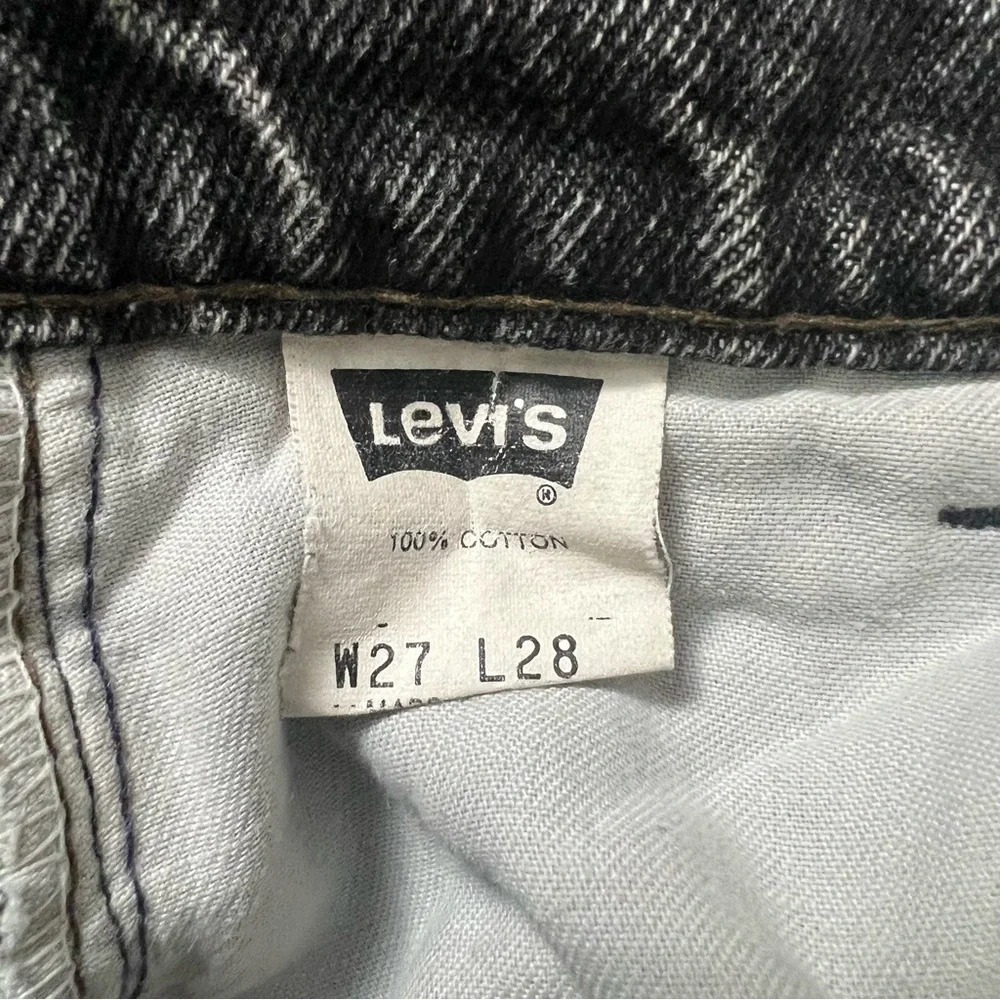 VINTAGE SLIM STRAIGHT Faded Black Jeans Size 24